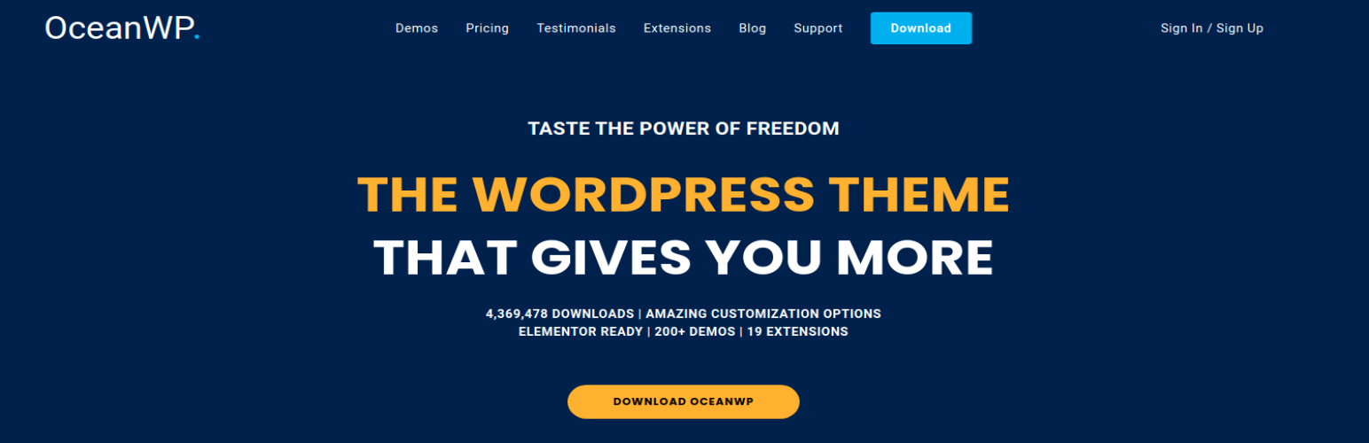 OceanWP Homepage