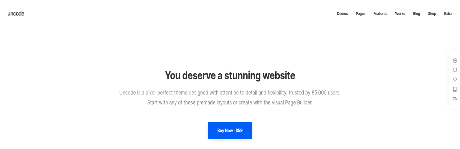 Uncode Creative WordPress Theme