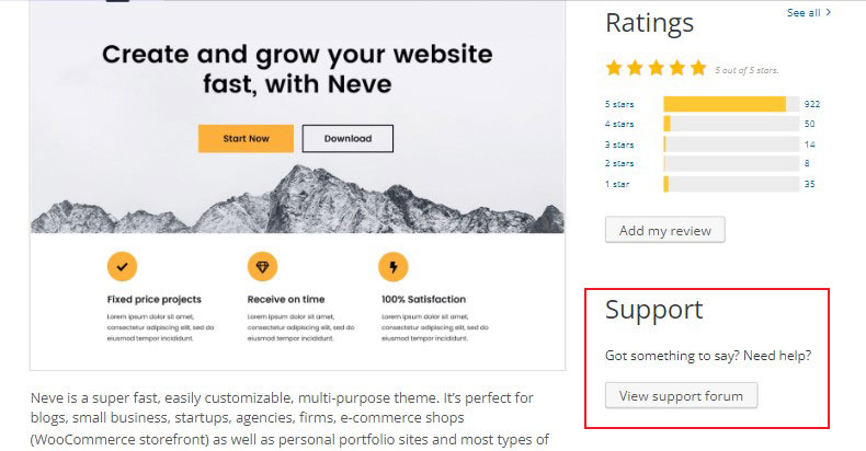 WordPress.org Theme Support