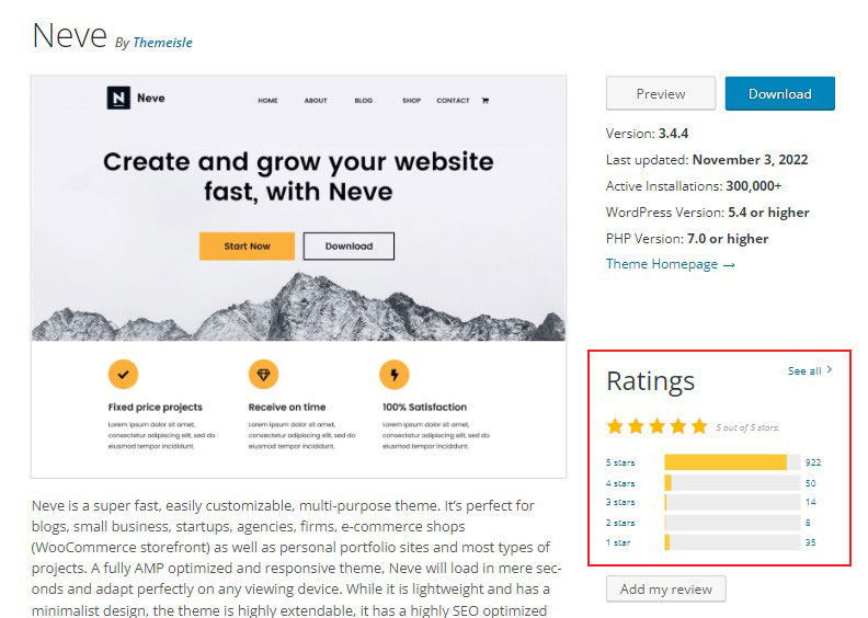 WordPress.org Theme Ratings