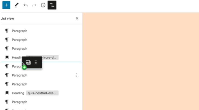 Moving Items in Block Editor