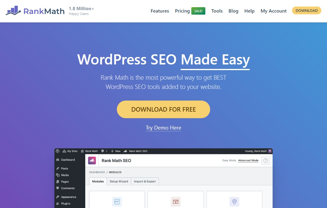 Rank Math - Best Free WordPress SEO Tools