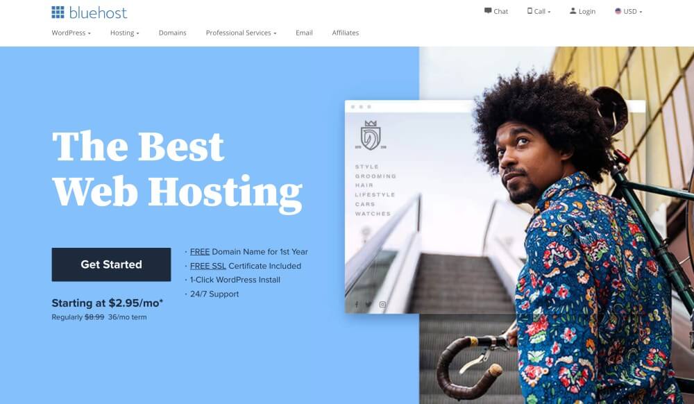 Bluehost Homepage