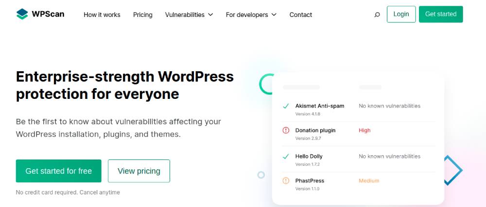 WPScan WordPress Security Plugin