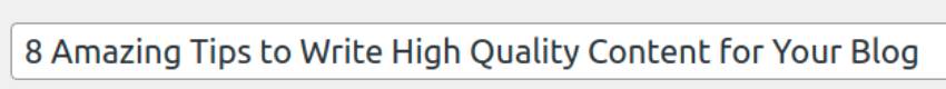 Write SEO Friendly Title