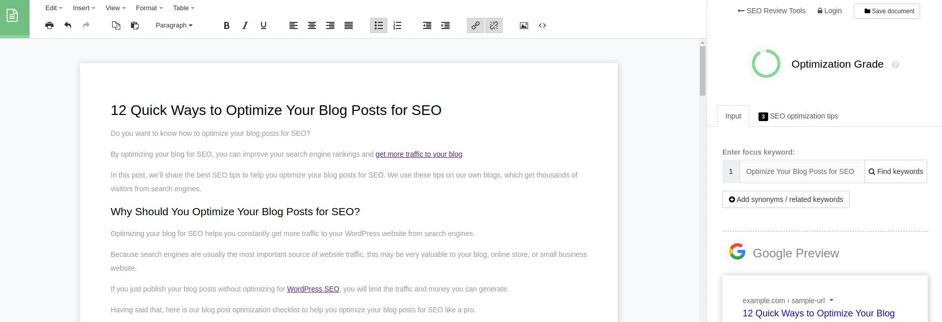 SEO Review Tools