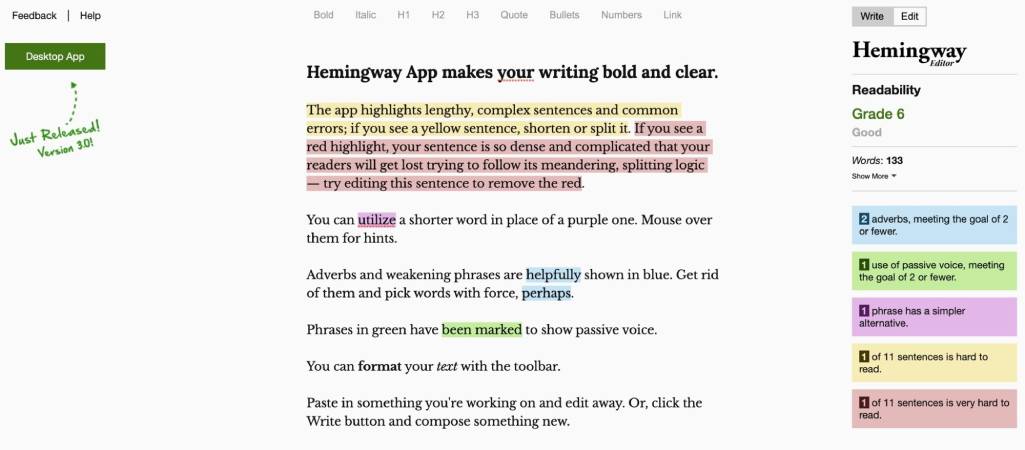 Hemingway Editor