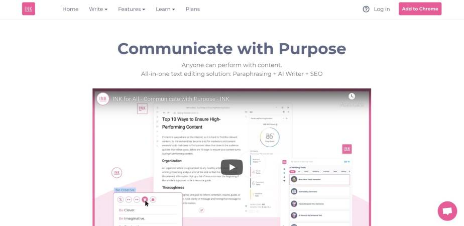 INK — An All-in One Text Editing Solution