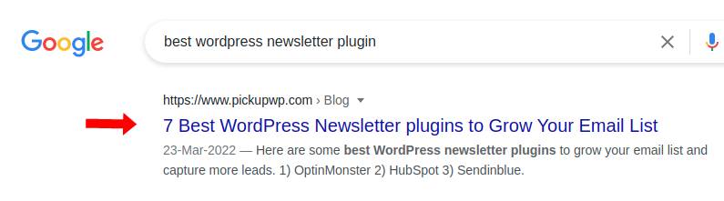 SEO Title in Search Results