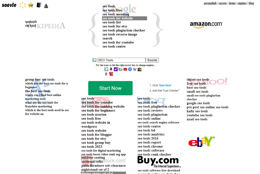 Soovle Keyword List
