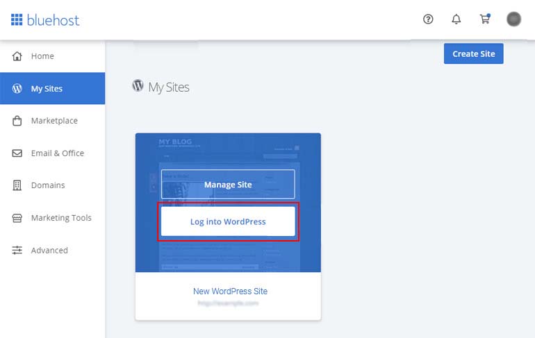 Log Into WordPress From Bluehost