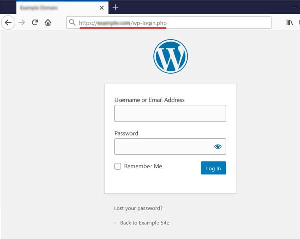 WordPress Login Form