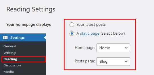 Static Front Page