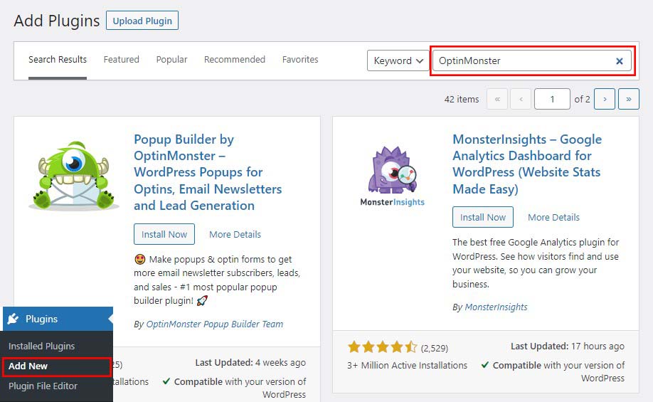 Plugin Search Results