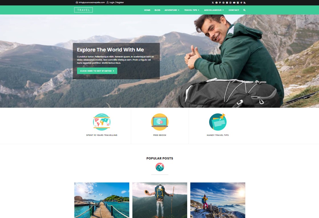OceanWP Free Blog Template