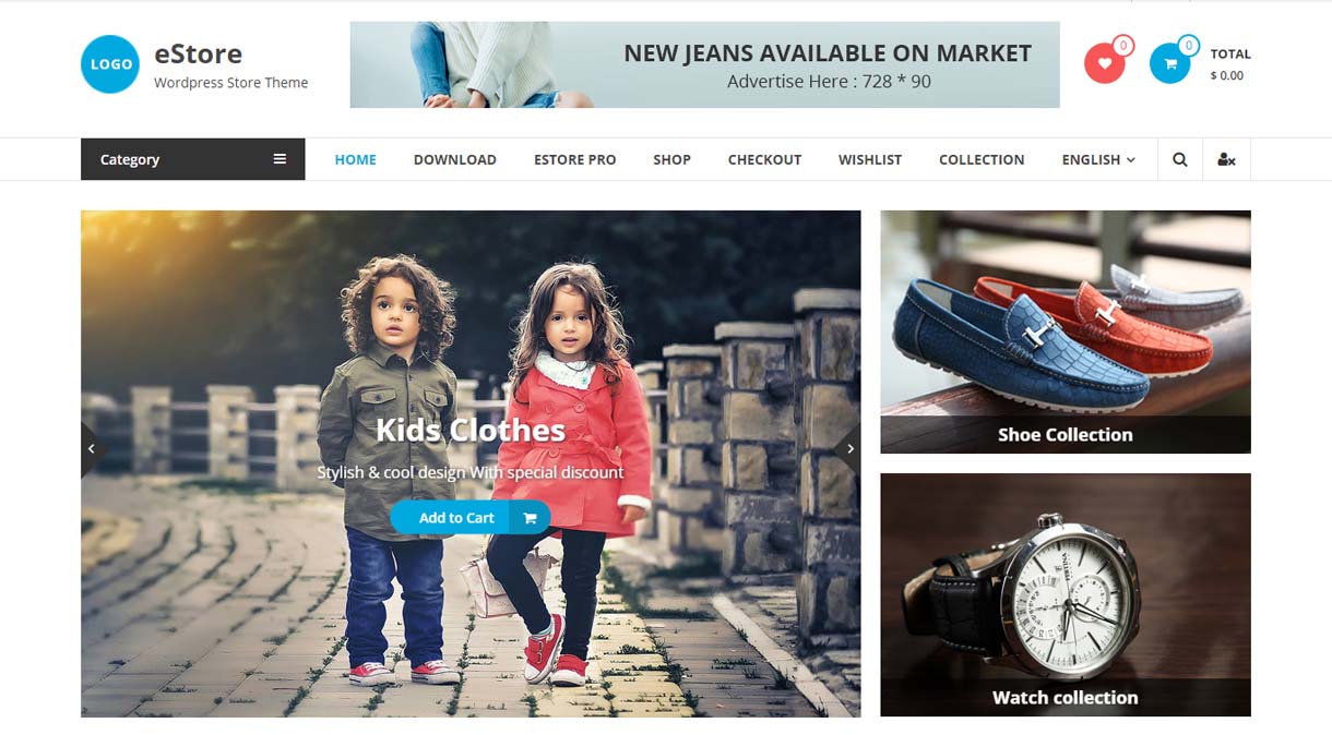 eStore – Free eCommerce WordPress Theme