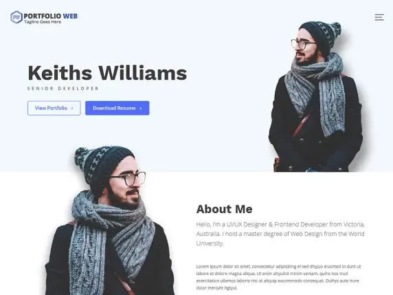 Portfolio Web - Free WordPress Theme