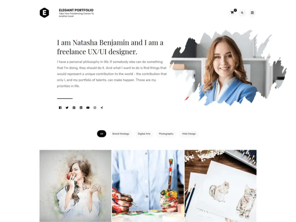 Elegant Portfolio Free WordPress Themes