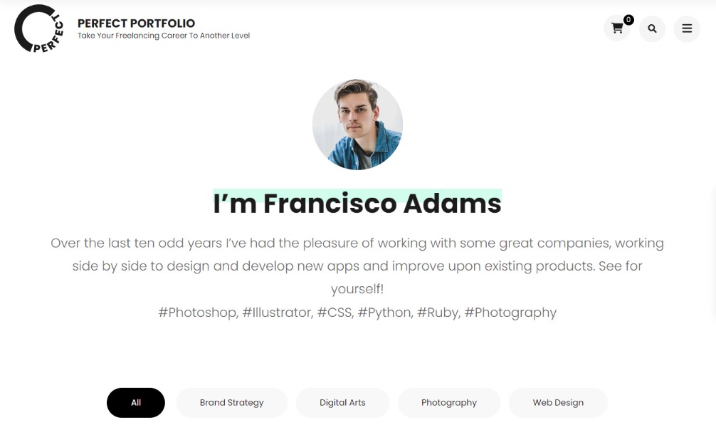 Perfect Portfolio - Free WordPress Theme