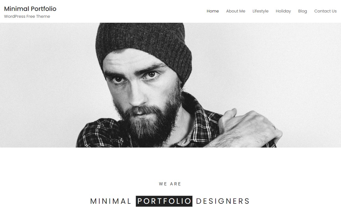 Minimal Portfolio - Free WordPress Theme