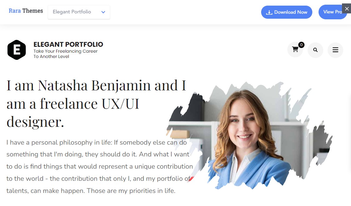 Elegant Portfolio - Free WordPress Themes