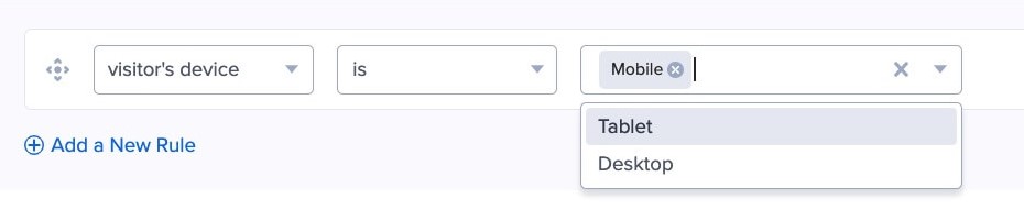 OptinMonster Display Rule for Mobile Campaign