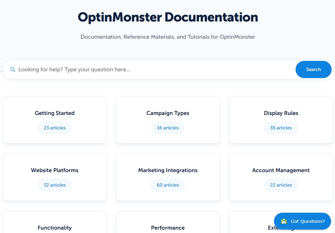 OptinMonster Documentations