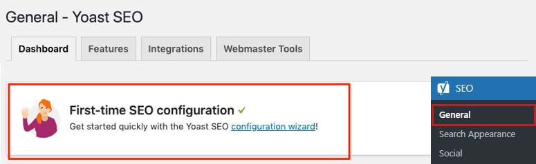 Launching Yoast SEO Setup Wizard