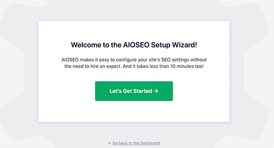 All in One SEO Setup Wizard