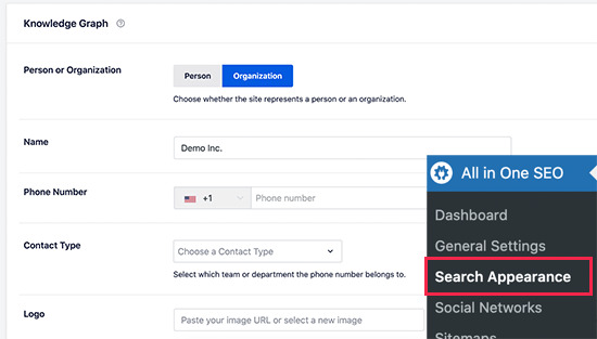 AIOSEO Knowledge Graph