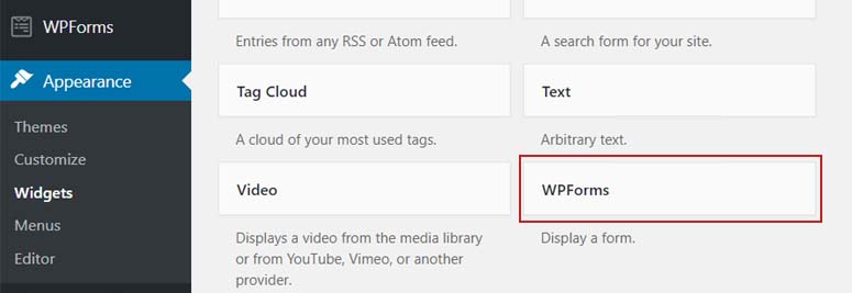 WPForms Widget