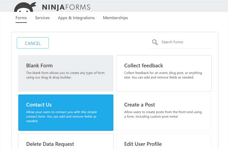 Ninja Forms Templates