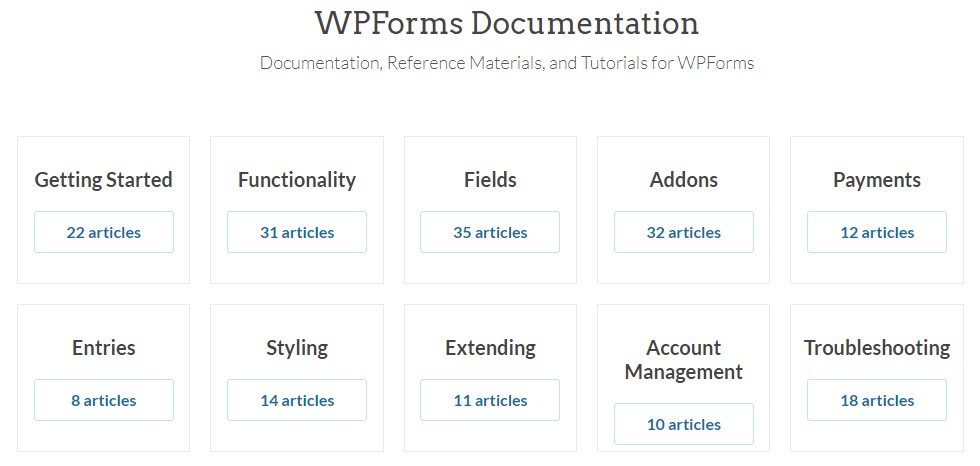 WPForms Documentation