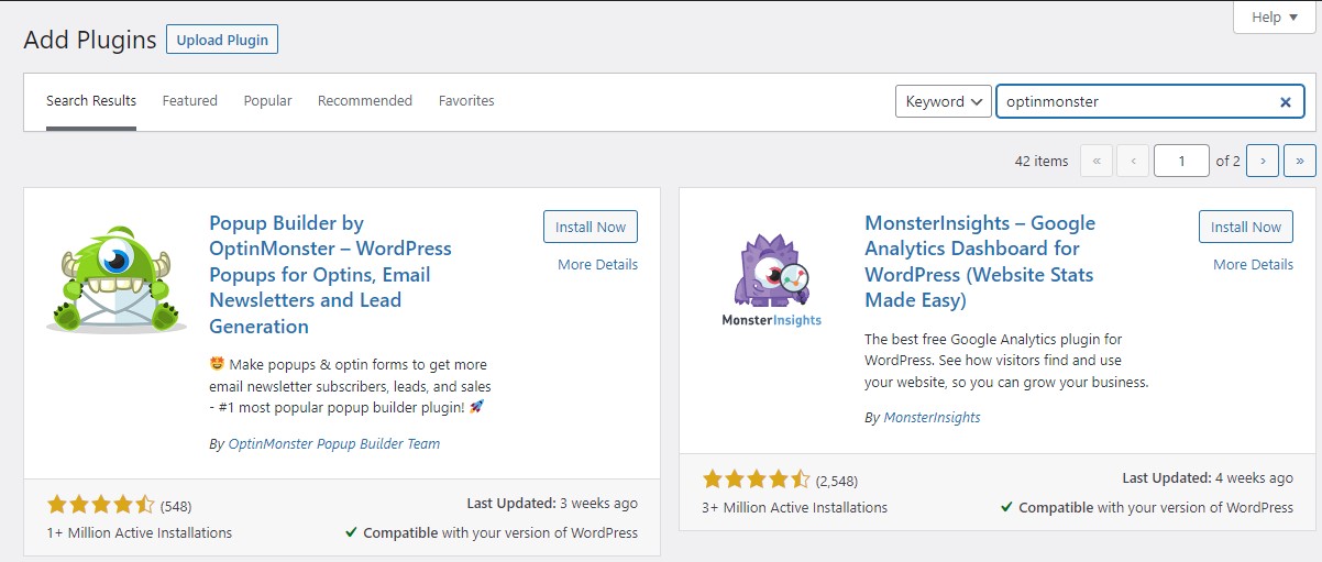 Plugin Search Results