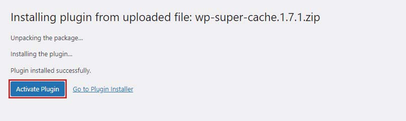 Activate Upload Plugin