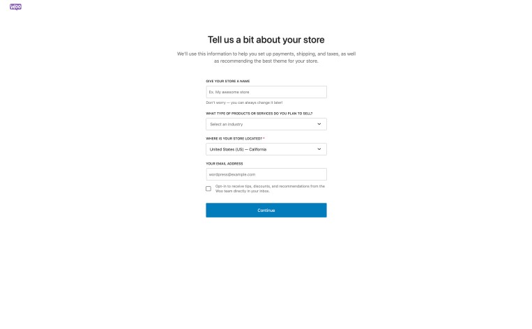 Give WooCommerce Information Regarding Business Name and Location