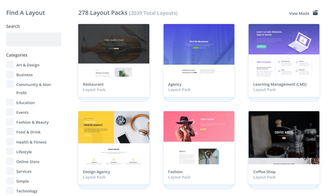 Divi Layouts