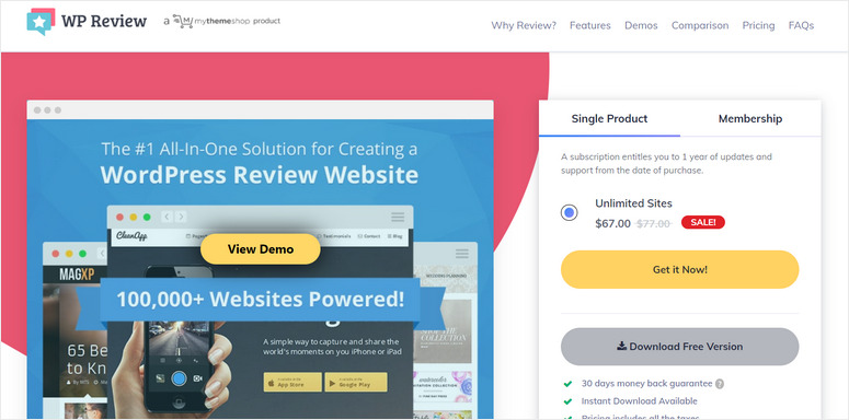 WordPress Review Plugin - WP Review