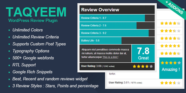 Taqyeem - WordPress Review Plugin