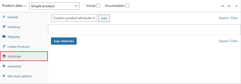 Product Data Attributes
