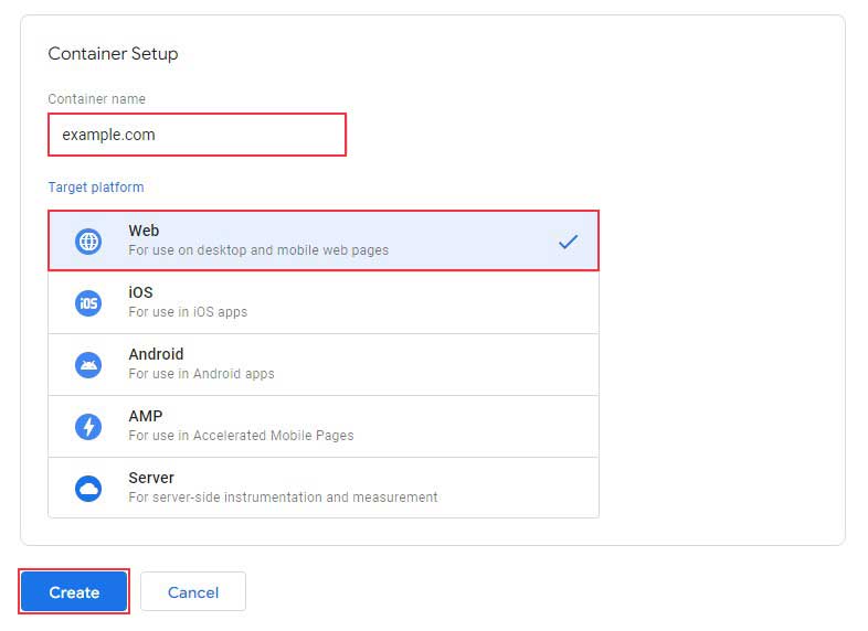 GTM Container Setup