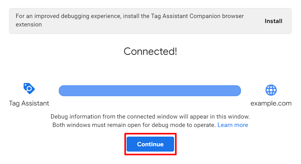Click Continue to Finish the Preview