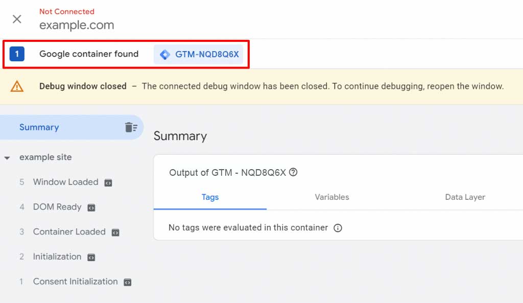 Google Container Found