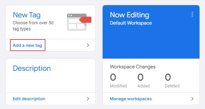 Add New tag in Google Tag Manager