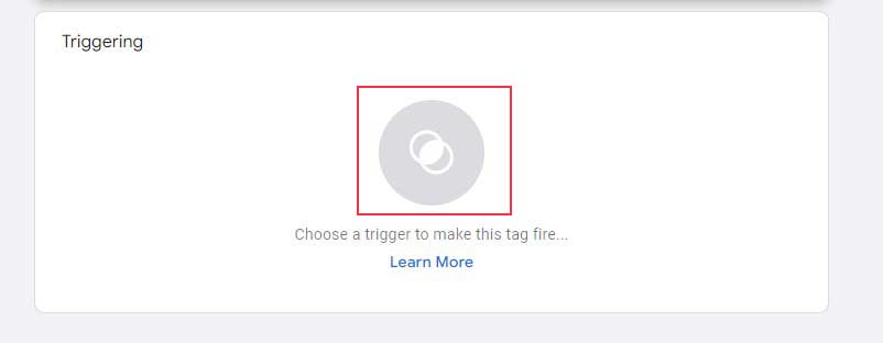 Click the Icon to Choose a Trigger