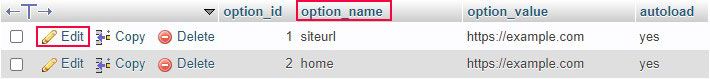 Edit Option Name