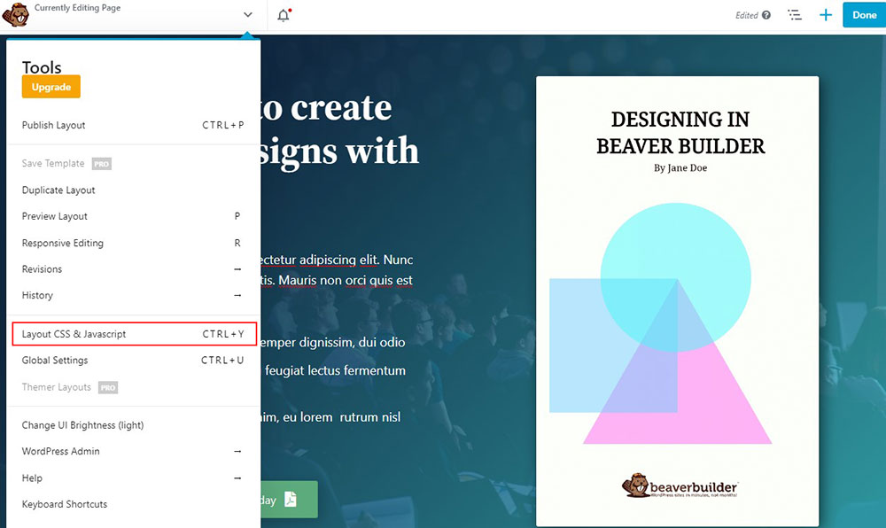 Beaver Builder CSS Layout Option