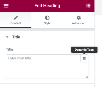 Elementor Dynamic Tags