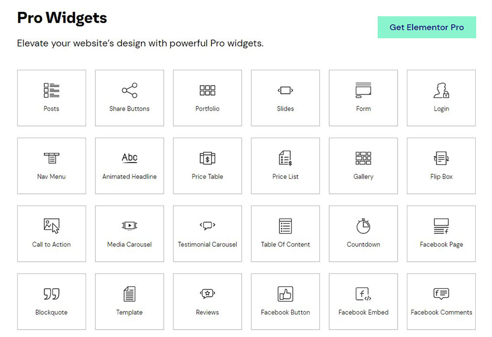 Elementor Pro Widgets