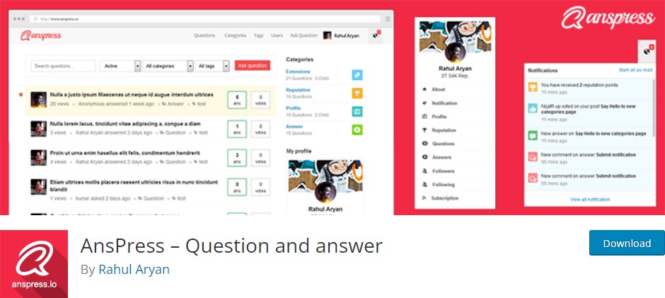 AnsPress – Free WordPress Question and Answer Plugin